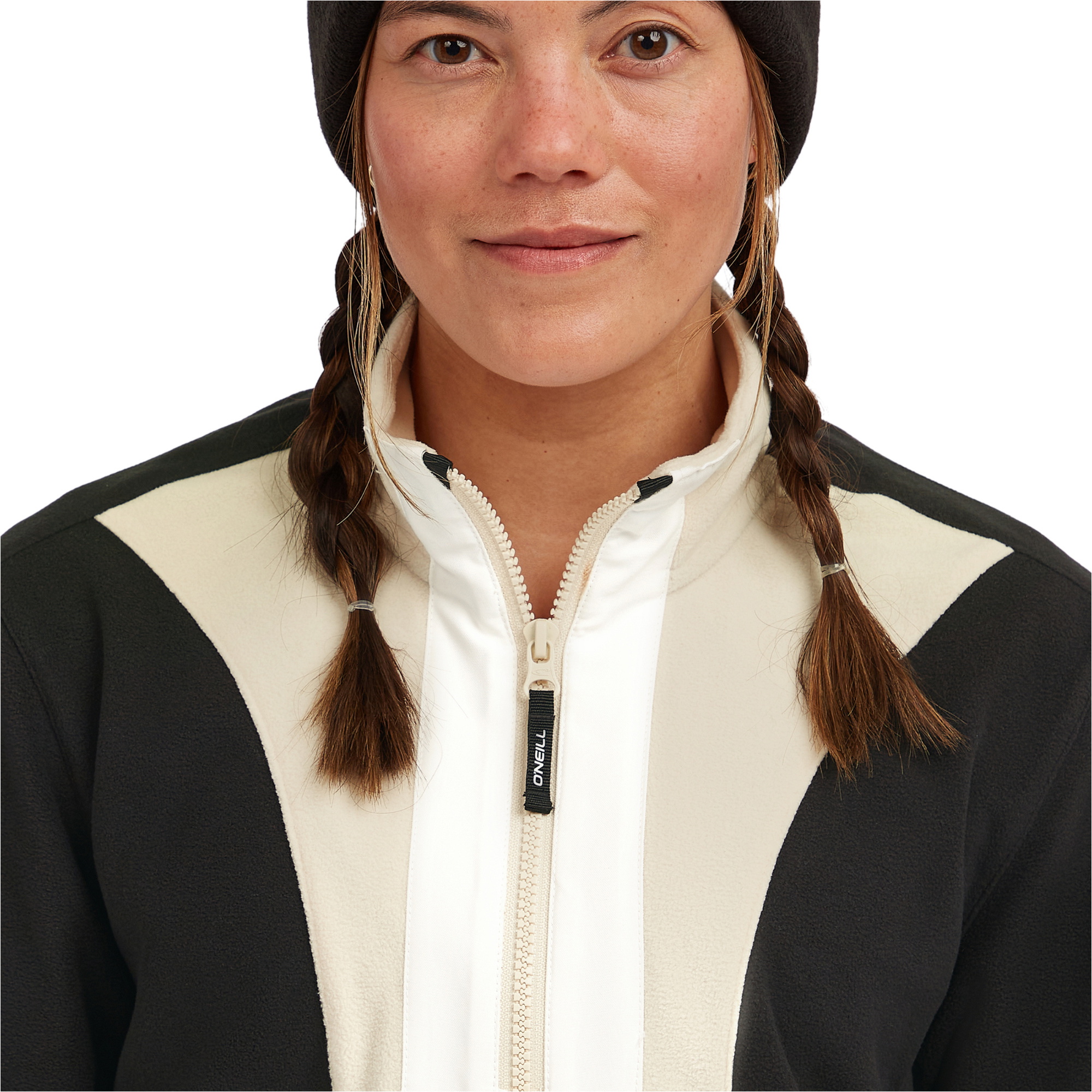2025 O'Neill FWC'Cruz Triple Polartec Half Zip Para Mulher Fleece 1350080 - Black Out Colour Block